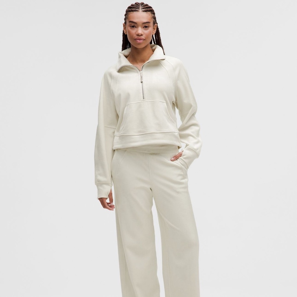 LULULEMON VELVET BONE HALF ZIP SCUBA